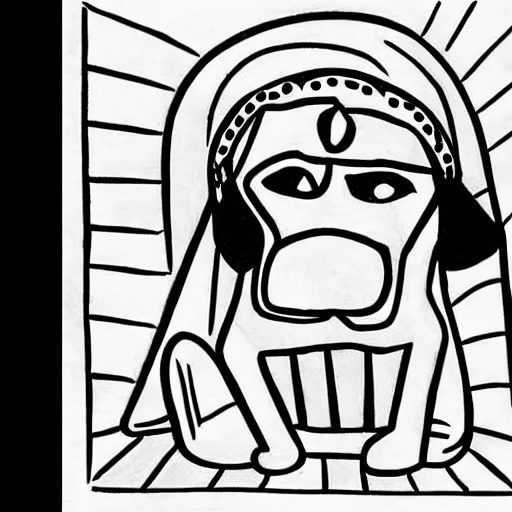 Image similar to a drawing of a dog, in the style of persepolis ( 2 0 0 7 ), by marjane satrapi