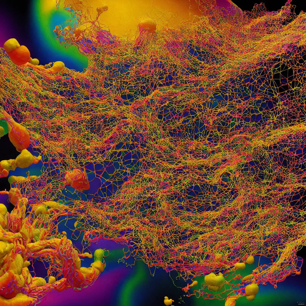 Image similar to hyper detailed 3d render like a Oil painting - vladimir putin seen Eating of the Strangling network of colorful yellowcake and aerochrome and milky Fruit and His evil Hands hold gossamer polyp blossoms that bring iridescent fungal flowers whose spores black the foolish stars by Jacek Yerka, Mariusz Lewandowski, Houdini algorithmic generative render, Abstract brush strokes, Masterpiece, Edward Hopper and James Gilleard, Zdzislaw Beksinski, Wolfgang Lettl, Yayoi Kasuma, octane render, 8k