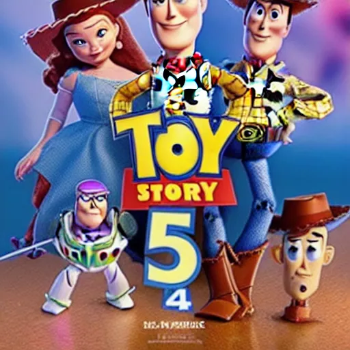 toy story 5, realistic poster, Stable Diffusion, toy story 5 