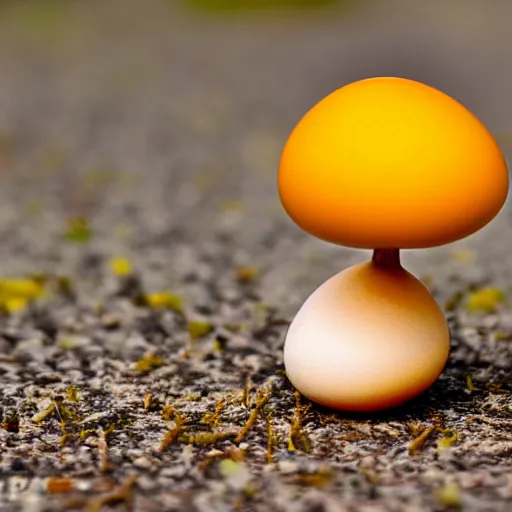 Image similar to a toadstool that looks like a fried egg. nature photography.