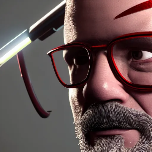 Image similar to Gordon Freeman, octane render, 4k