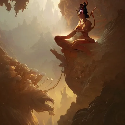 Prompt: reaching enlightenment, highly detailed, anthro art, furaffinity, digital painting, artstation, sharp focus, smooth, concept art, illustration, art by peter mohrbacher and emmanuel shiu and martin johnson heade and bastien lecouffe - deharme