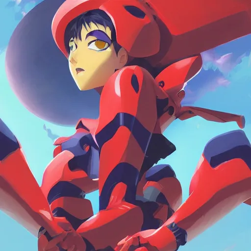 Image similar to hero world neon genesis evangelion, behance hd by jesper ejsing, by rhads, makoto shinkai and lois van baarle, ilya kuvshinov, rossdraws global illumination