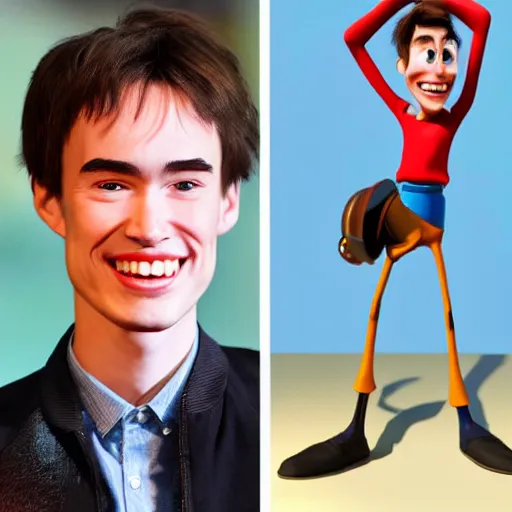 Prompt: jacob collier pixar character