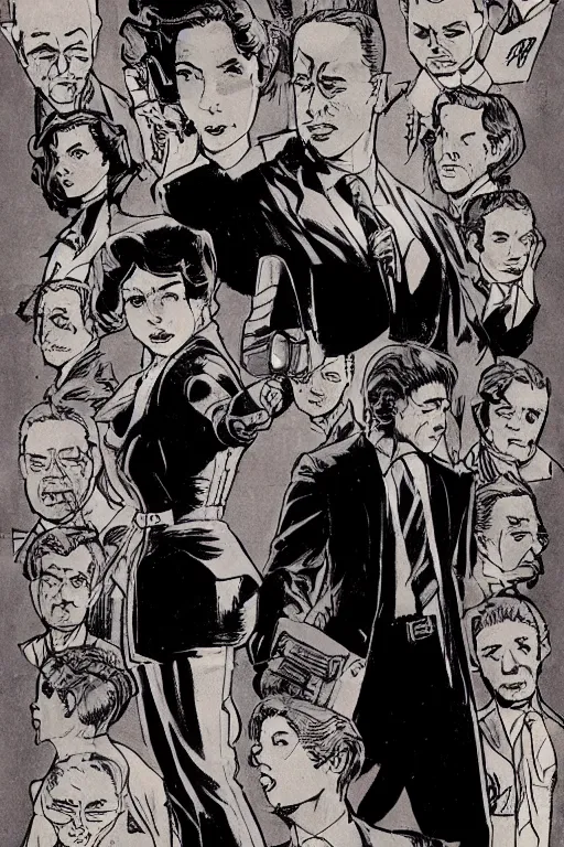 Image similar to Agent carter illustration concept art in the style of Amano, Yoshitaka