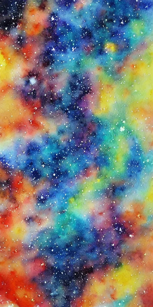 Prompt: asian water - color painting of the galaxy, detailed, refined, high quality, modern