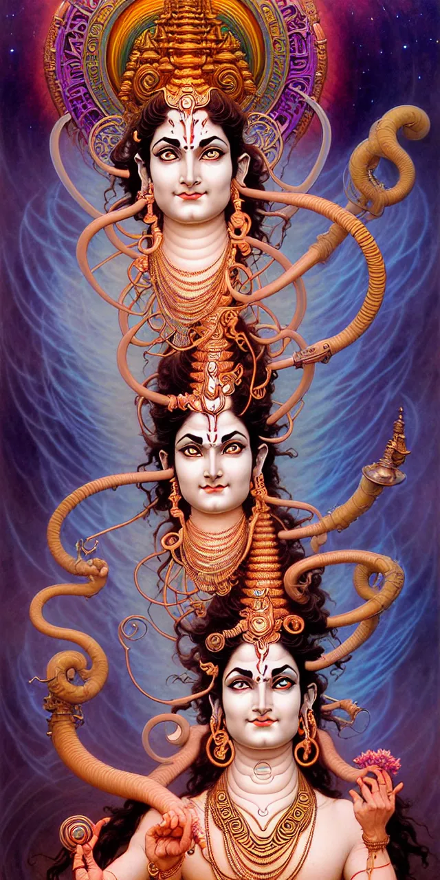 Prompt: beautiful hindu god mahadev shiv art nouveau fantasy character portrait, ultra realistic, intricate details, the fifth element artifacts, highly detailed by peter mohrbacher, hajime sorayama, wayne barlowe, boris vallejo, aaron horkey, gaston bussiere, craig mullins alphonse mucha, arty nouveau curves and spirals,