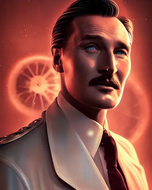 Prompt: Errol Flynn as a scientist. 1980s dystopian Soviet Russia, propaganda screens. Unreal engine, fantasy art by Yuliya Litvinova. Faithfully depicted facial expression, perfect anatomy global illumination, radiant light, detailed and intricate environment
