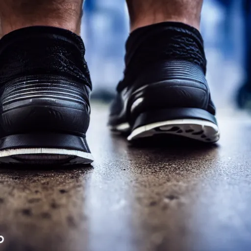 Prompt: high quality photo of running shoes cyberpunk , photography 4k, f1.8 anamorphic, bokeh, 4k, Canon, Nikon