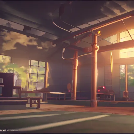 Image similar to cute anime playground unreal engine rendering 4k next-gen