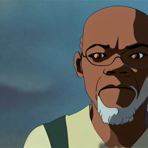 Image similar to Samuel L Jackson, designed by Bryan Konietzko