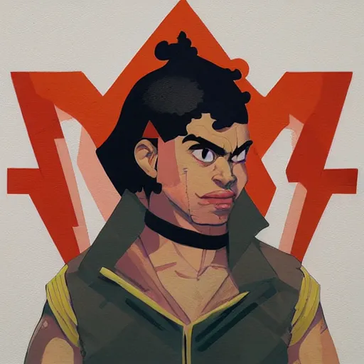 Image similar to Dudley from Street fighter 4 profile picture by Sachin Teng, asymmetrical, Organic Painting , Matte Painting, Powerful, geometric shapes, hard edges, graffiti, street art:2 by Sachin Teng:4