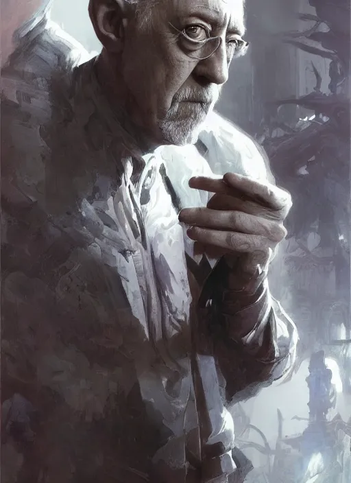 Prompt: Portrait of Alec Guinness, marvel comics, dark, intricate, highly detailed, smooth, artstation, digital illustration by Ruan Jia and Mandy Jurgens and Artgerm and Wayne Barlowe and Greg Rutkowski and Frank Frazetta