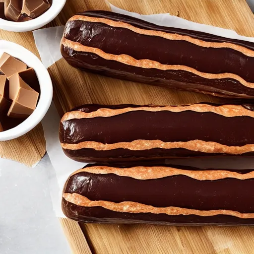 Image similar to giant sausage and chocolate fudge bar