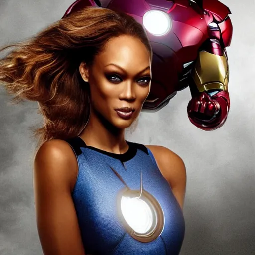 Image similar to tyra banks as iron man