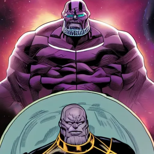 Image similar to Thanos vs Darkseid