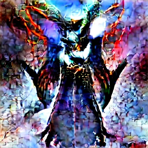 Image similar to cyber dragon angel pimp