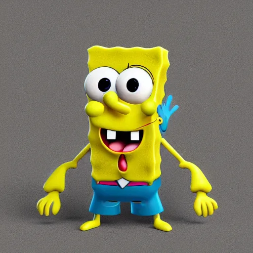 Image similar to spongebob trianglepants!!!!!, trending on artstation, cgsociety, 4 k, 8 k