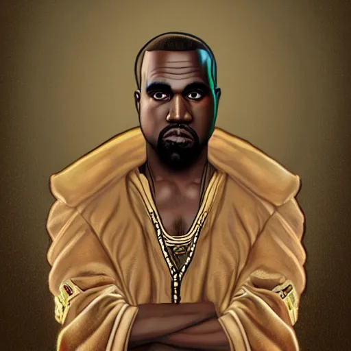 Image similar to [ important ] kanye west as a jojol,, fantasy, intricate, highly detailed, anime, digital painting, artstation, illustration, concept art, smooth, sharp focus