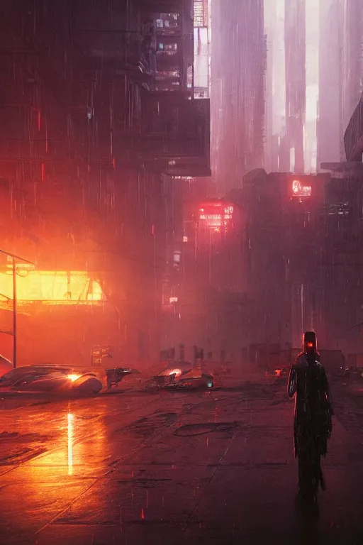 Image similar to cyberpunk Gulag, cinematic by Greg rutkowski and Jan Urschel, lighting, hyperrealistic, focused, high details, unreal engine 5, cinematic, Trending on artstation, artstationHD, artstationHQ, 4k, 8k