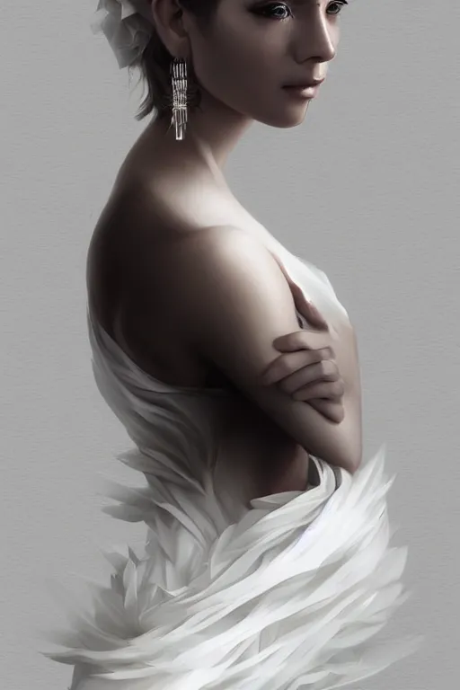 Image similar to The most elegant person in the world, digital art by Artgerm and beeple and WLOP