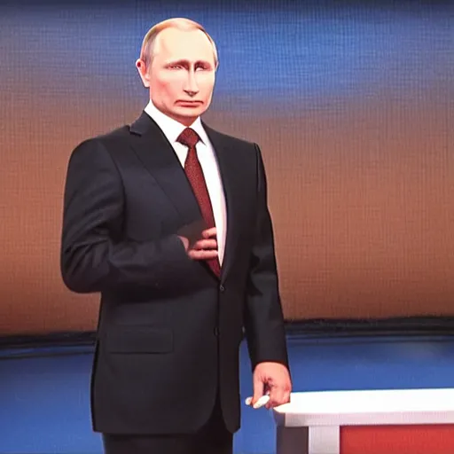 Prompt: Vladimir Putin as a guest star on the TV show Whose Line Is It Anyway?