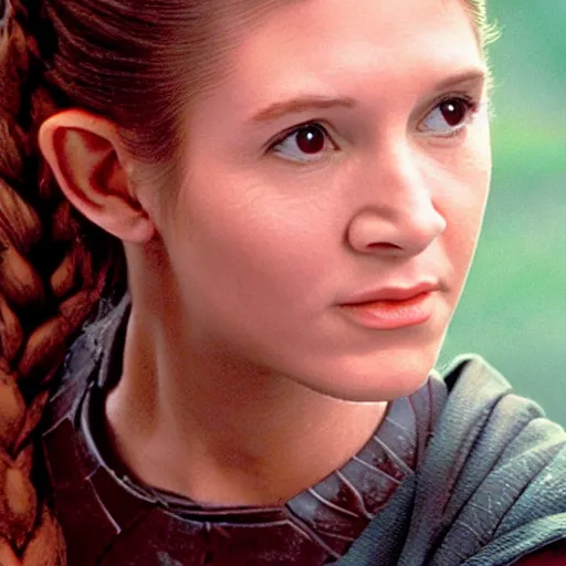 Image similar to young Carrie fisher as Tauriel