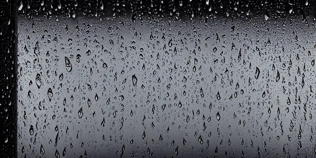 Prompt: rain drops on a window pane, ray casting, high contrast, high detail, full length, Realistic, Regal, Refined, Detailed Digital Art, Exquisite detail, post-processing, masterpiece, Cinematic Lighting