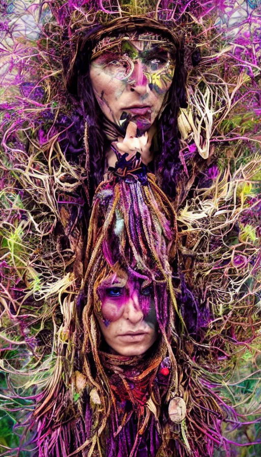 Image similar to portrait of a digital shaman, by kirsty mitchell