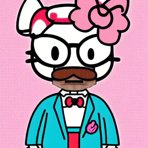 Prompt: Walter white in the style of hello kitty