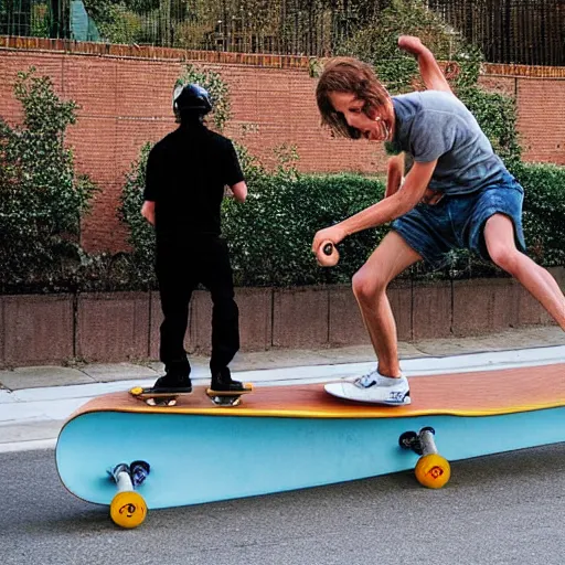 Image similar to jesus christ skateboarding