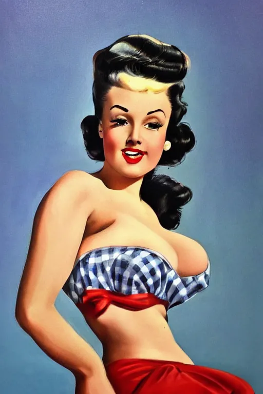 Image similar to beautiful portrait of an pin - up girl