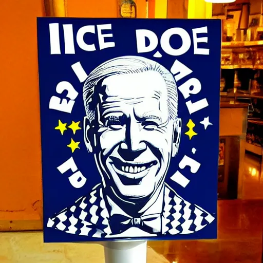 Image similar to ice cream with the face of Joe Biden