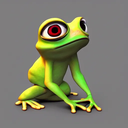 Prompt: pepe the frog, dynamic lighting, cinematic color scheme, trending on artstation
