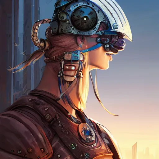 Image similar to cyberpunk viking helmet mask warrior goddess robot ninja fantasy, art gta 5 cover, official fanart behance hd artstation by jesper ejsing, by rhads, makoto shinkai and lois van baarle, ilya kuvshinov, ossdraws