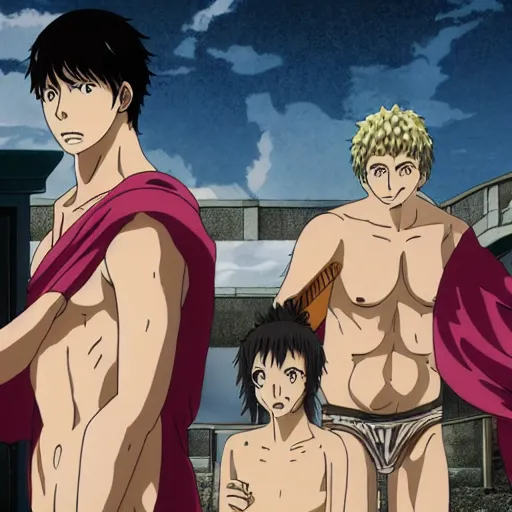 Image similar to thermae romae novae anime,