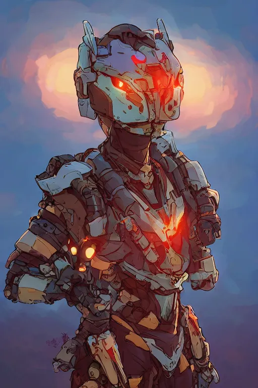 Image similar to combination suit armor aloy horizon forbidden west horizon zero dawn robot ninja mask helmet backpack tribal, art gta 5 comics, official fanart behance hd artstation by jesper ejsing, by rhads, makoto shinkai and lois van baarle, ilya kuvshinov, ossdraws radiating a glowing aura cgi rtx 2 0 2 2