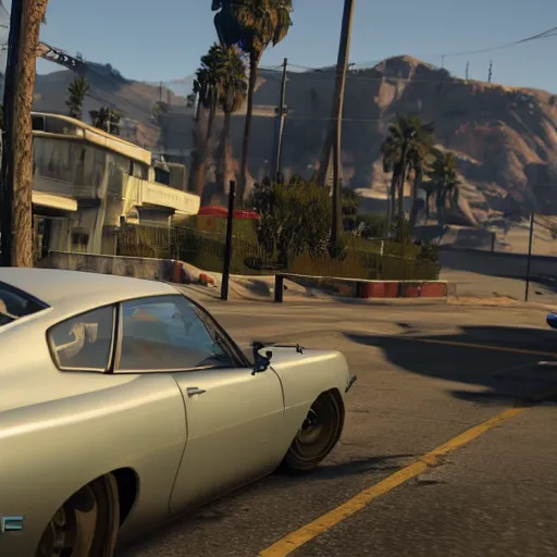 in-game screenshot of of GTA V, 3d render, Unreal, Stable Diffusion