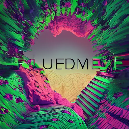 Image similar to flume album cover art, 4 k render, jnathan zawada