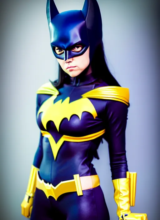 Image similar to full-body portrait Anime batgirl cosplay girl cute-fine-face, pretty face, realistic shaded Perfect face, fine details. Anime. realistic shaded lighting by katsuhiro otomo ghost-in-the-shell, magali villeneuve, artgerm, rutkowski Jeremy Lipkin and Giuseppe Dangelico Pino and Michael Garmash and Rob Rey