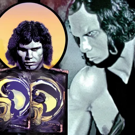 Image similar to jim morrison in a mortal kombat style game