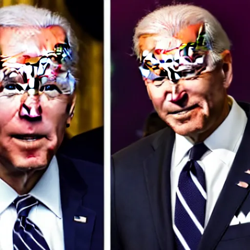 Prompt: joe biden doing lines with lil peep