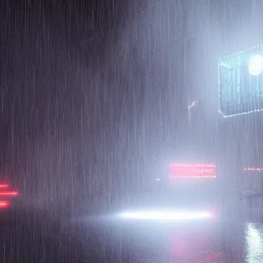 Image similar to Technological Anguish, wet, rain, wetcore, cyberpunk, Art-deco, volumetric lighting, volumetric fog, rtx, Weta Digital, 8k