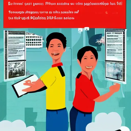 Image similar to a 2 0 0 0 s singapore public education poster