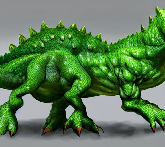 Image similar to yoshi by kaname fujioka, green dinosaur dragon, concept art