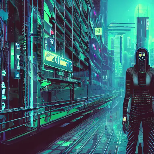 Image similar to liminal space cyberpunk