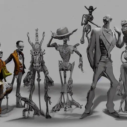 Image similar to full moon, figurines, travel, tilt shift, style of 3 d daz, occlusion, white clay, style of dave mckean, style of shuzo oshimi, style of will eisner, full of color, on white, smooth, thin sharp lines, detailed, octane render