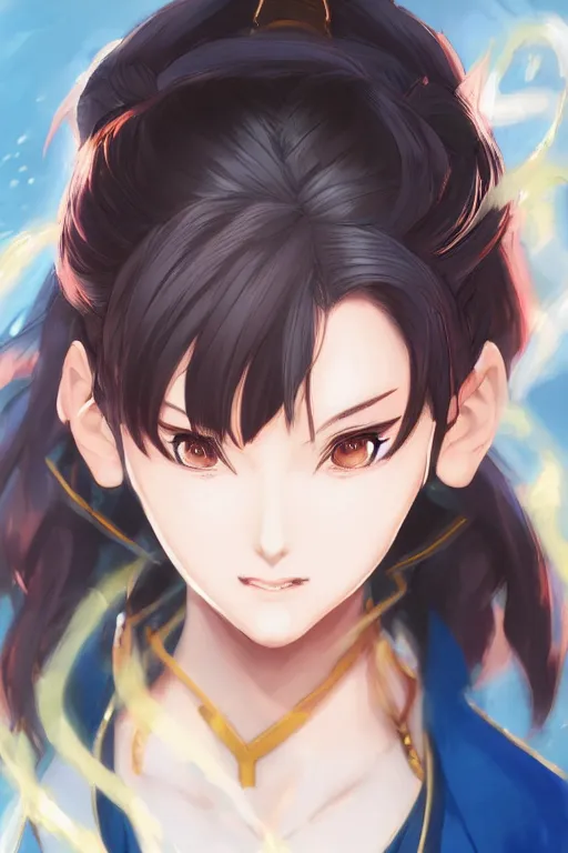 Image similar to An anime portrait of Chun li, by Stanley Artgerm Lau, WLOP, Rossdraws, James Jean, Andrei Riabovitchev, Marc Simonetti, and Sakimichan, tranding on artstation, SFW version