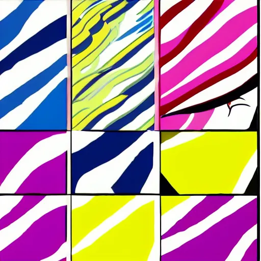 Image similar to roy lichtenstein color palette