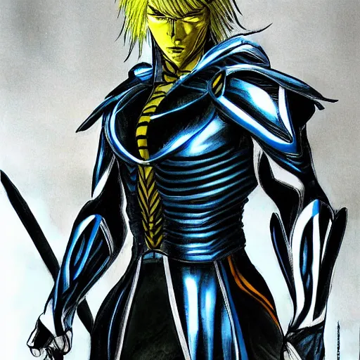 Prompt: raiden from Mortal Kombat drawn by Nihei Tsutom